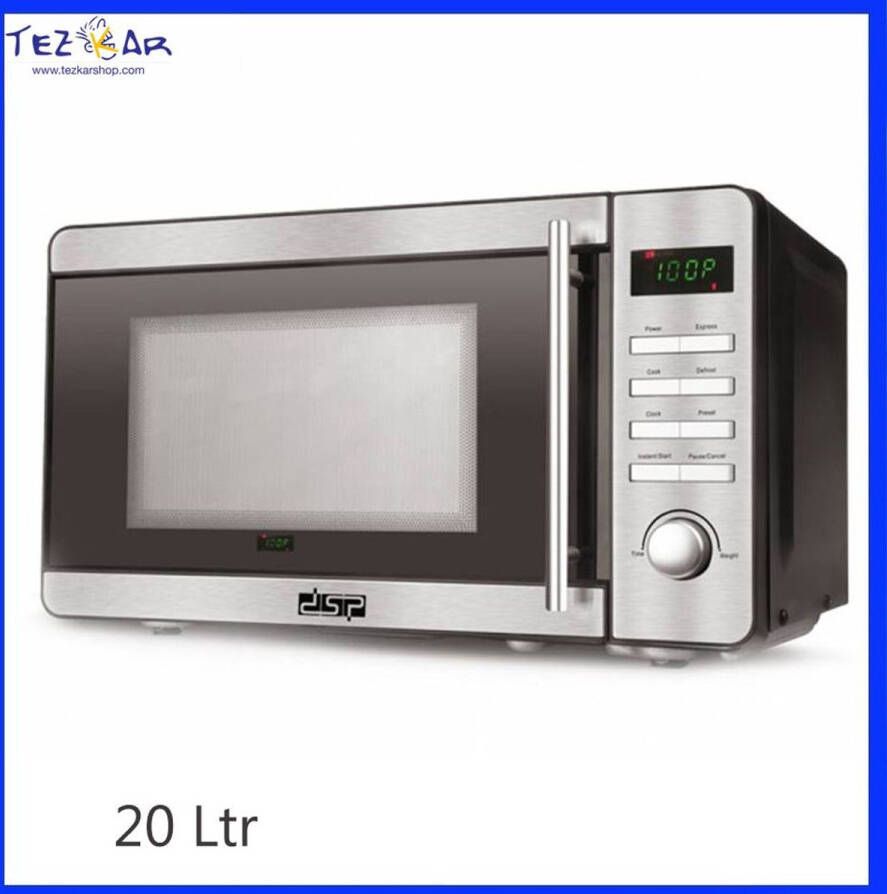 SkyNext Vrijstaande combimagnetron Grill 20 liter 1150 watt RVS Zwart met 6 standen - Foto 2