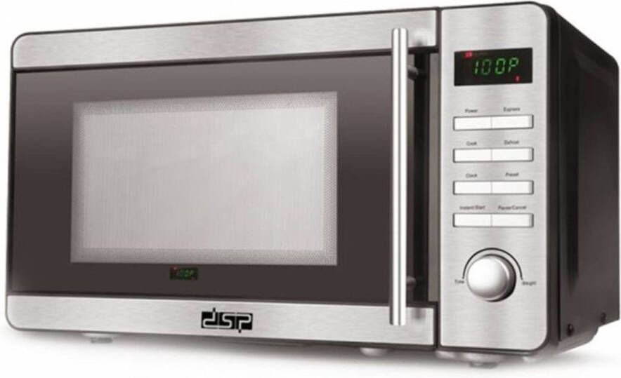 SkyNext Vrijstaande combimagnetron Grill 20 liter 1150 watt RVS Zwart met 6 standen