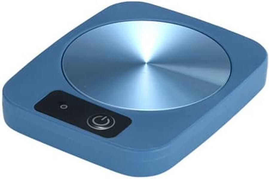 Slimme koffiewarmer – USB-voeding constante temperatuur en warmtebehoud geschikt voor kantoor op reis en thuisgebruik – Blauw