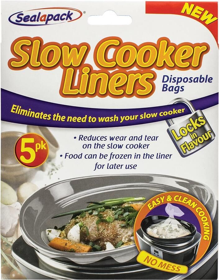 Slow Cooker Liners Kookzakken Pack van 5 voor Universieel Gebruik