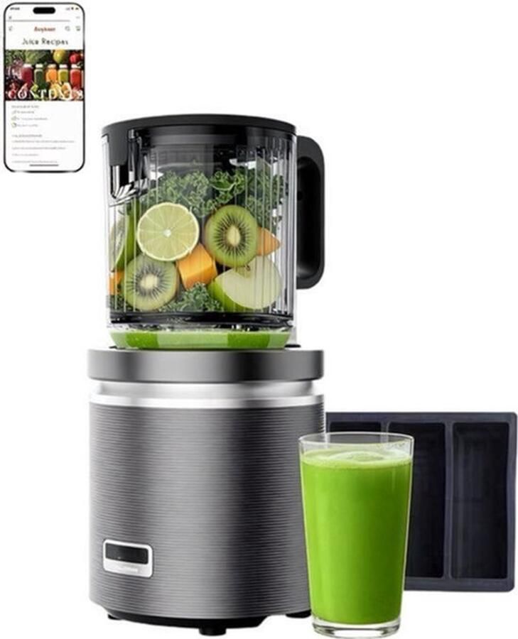 Slow Juicer 350 W Vermogen 124 mm Vulas BPA-vrij Tritan Voor Fruit En Groenten