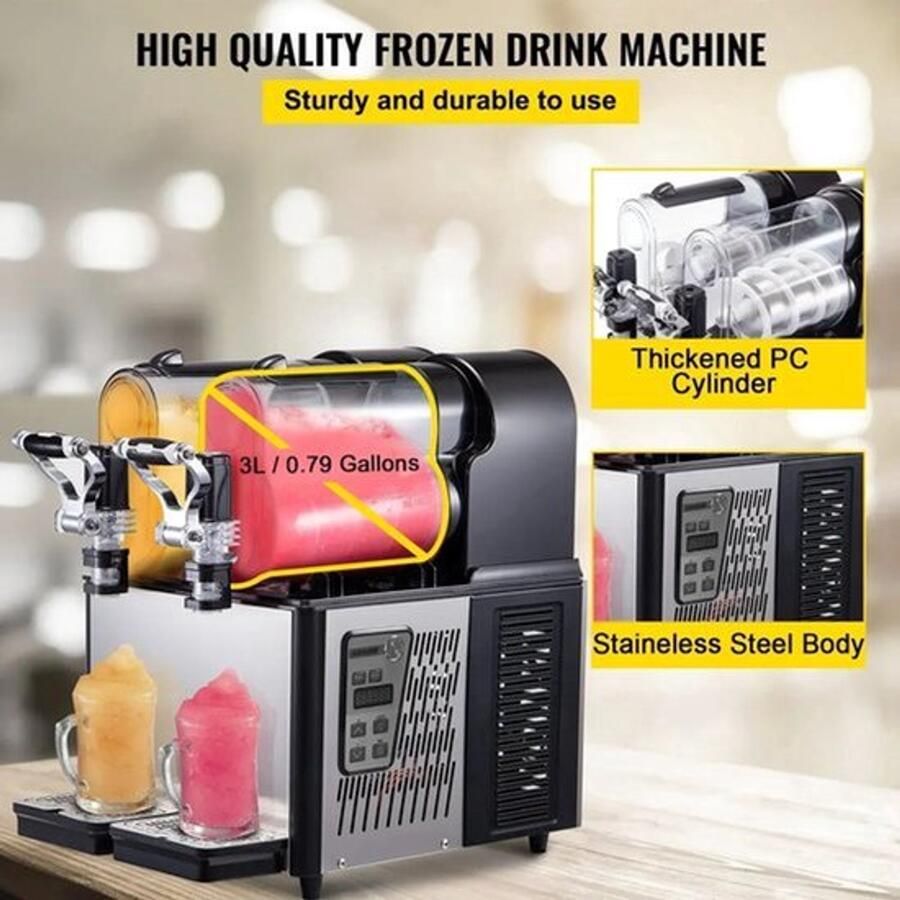 Slush Machine Commercieel 6L Capaciteit 370W Vermogen RVS Behuizing Voor Slush Dranken