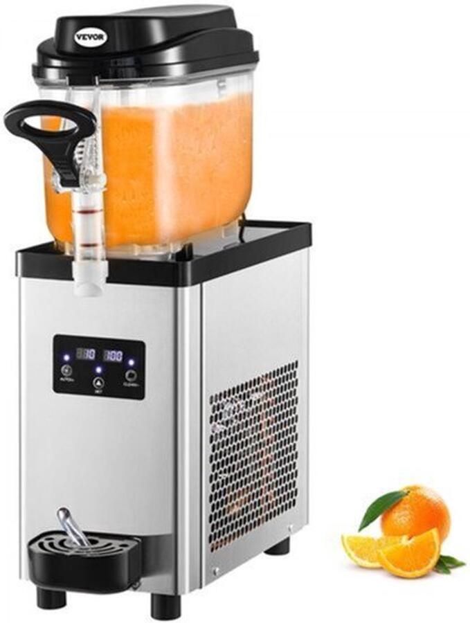Slushijsmachine Enkele Kom 6L Capaciteit 705W Vermogen RVS Behuizing 220V Aansluiting Commerciële Ijsmachine
