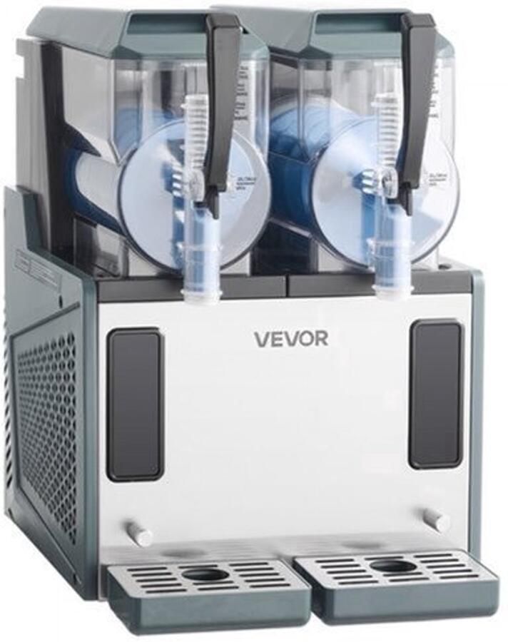 Slushmachine Zelf Vriezend 2 x 4 L Capaciteit 455 W Vermogen Transparant Polycarbonaat Voor Cocktails En Milkshakes