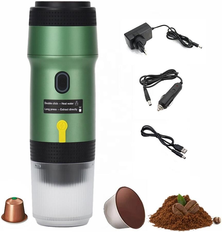 Smartoutdoor Draagbare Elektrische Espressomachine 3-in-1 15 Bar Voor Capsules & Gemalen Koffie Koffiezetapparaat voor Onderweg 12V Ideaal voor Reizen & Camping