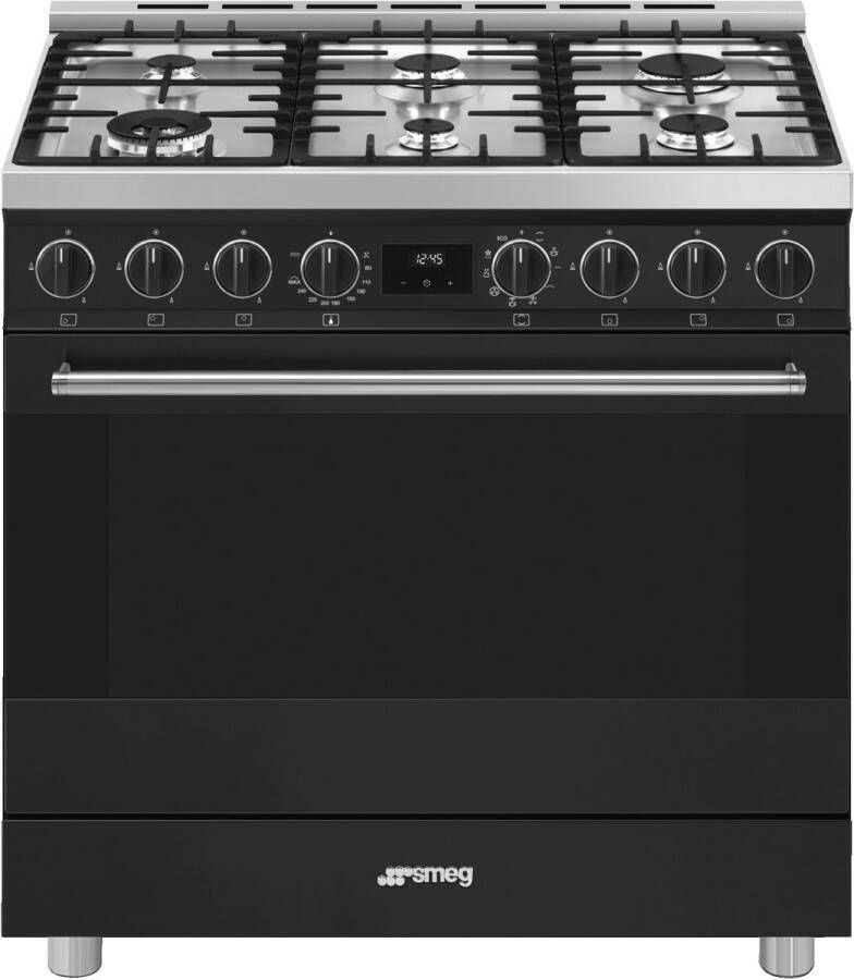 Smeg B91GMMBNLK2 Gasfornuis 90 cm Mat Zwart