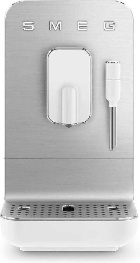 Smeg BCC12WHMEU Volautomatische Espressomachine Geïntegreerde Bonenmaler 19 Bar Thermoblock RVS Stoompijp Bean-to-Cup Collezione Mat Wit