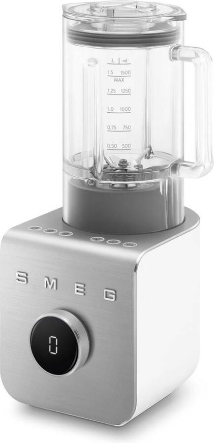 Smeg BLC01WHMEU High Performance Blender Power Blender 1400W 1 5L Tritan Renew Kan 9 Snelheden Ice Crush & Smoothie Programma's Collezione Mat Wit