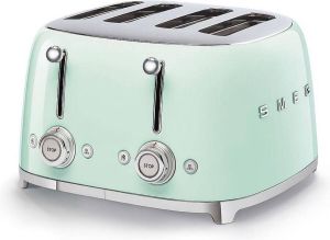 Smeg TSF03PGEU Broodrooster Watergroen 4x4 2000W 6 niveaus