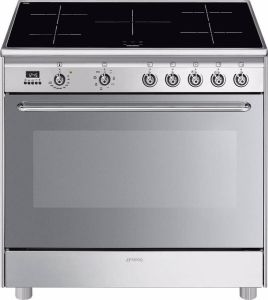 Smeg CG90IXT9 Inductie fornuis Zilver