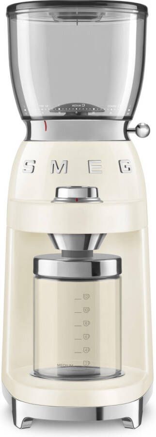 Smeg Elektrische koffiemolen CGF01CREU Crème Jaren '50-stijl