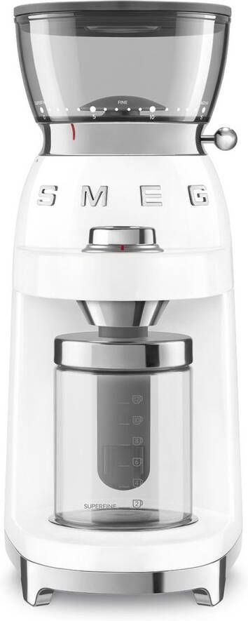 Smeg CGF03WHEU Elektrische Koffiemolen Jaren 50 Wit