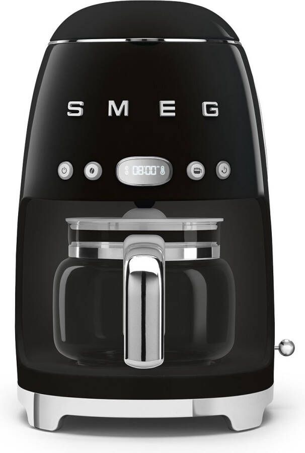 Smeg DCF02BLEU Filterkoffiemachine Koffiezetapparaat 10 Koppen Warmhoudfunctie 40 min Aroma Instelling Programmeerbare Startfunctie 50 s Style Zwart