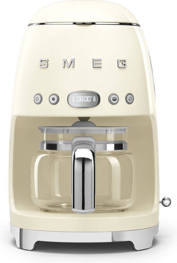 Smeg DCF02CREU Filterkoffiemachine Koffiezetapparaat 10 Koppen Warmhoudfunctie 40 min Aroma Instelling Programmeerbare Startfunctie 50 s Style Crème