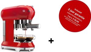 Smeg ECF01RDEU MkIII Espressomachine Rood met drie jaar garantie!