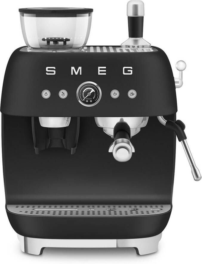 Smeg EGF03BLMEU Espressomachine met geïntegreerde bonenmaler Mat Zwart