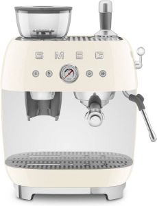 Smeg EGF03CREU Espressomachine met geïntegreerde bonenmaler Crème