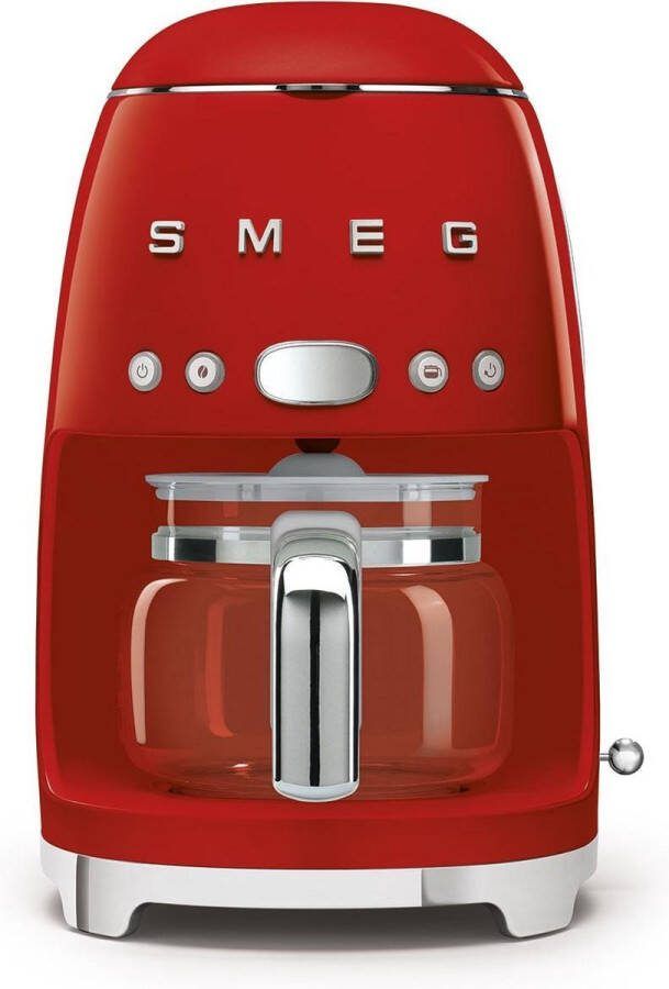 Smeg DCF02RDEU Filterkoffiemachine Koffiezetapparaat 10 Koppen Warmhoudfunctie 40 min Aroma Instelling Programmeerbare Startfunctie 50 s Style Rood