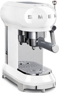 Smeg Handmatige espressomachine ECF01WHEU Wit Jaren '50-stijl