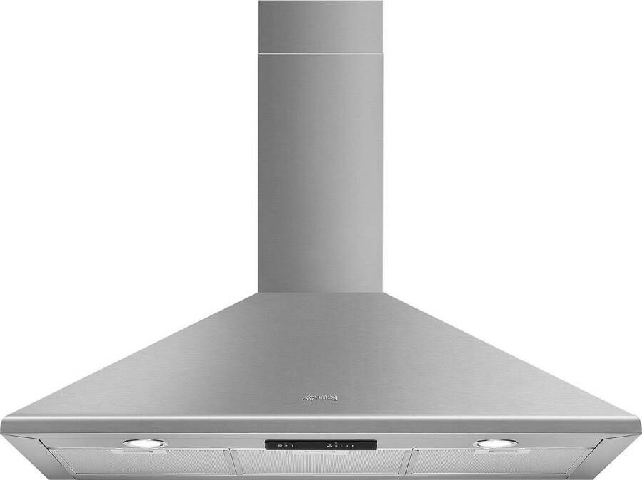 Smeg KSED95XE Afzuigkap 90 cm RVS Wandschouw Afzuigkap 595 m³ u LED Verlichting Energieklasse B