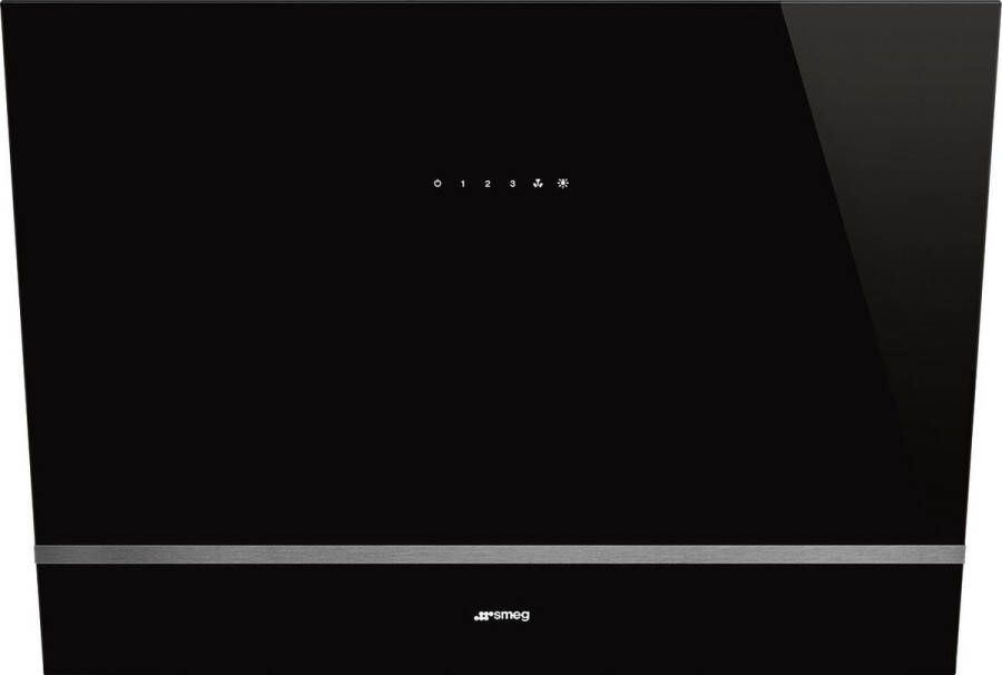 Smeg KV28N Afzuigkap Wandkap Zwart 666 m³ uur Energielabel A