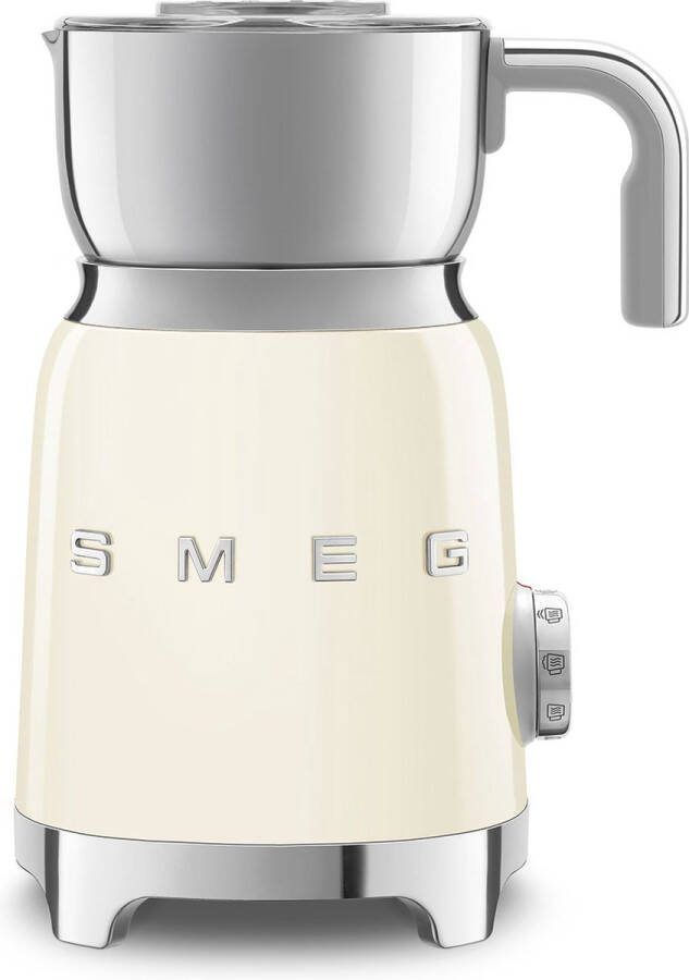 Smeg MFF11CREU Melkopschuimer Inductie 500W 6 Programma's Warme & Koude Melkschuim RVS Kan '50s Style Crème