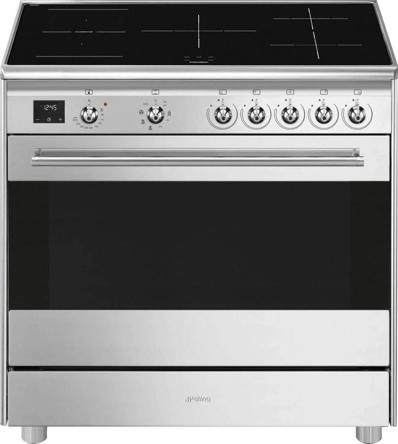 Smeg SCB95CIX Inductiefornuis 90 cm RVS Multizone Katalyse