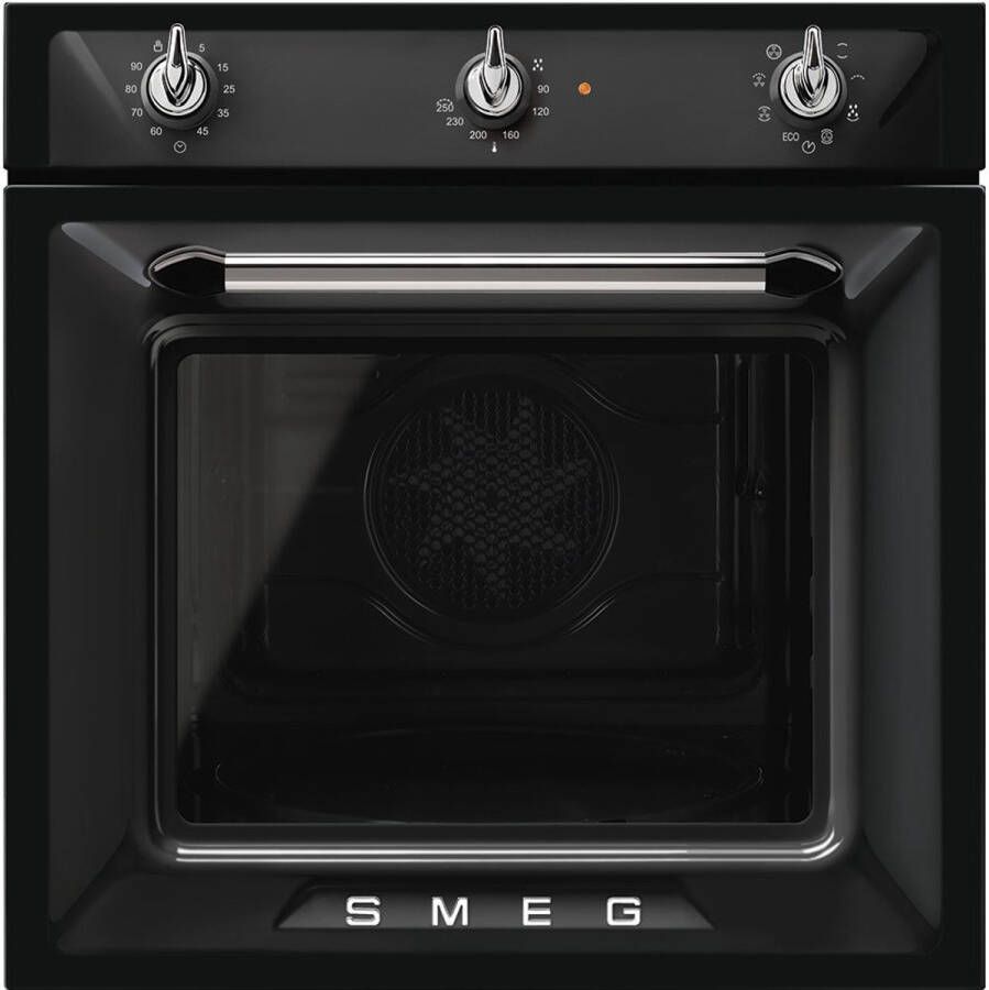 Smeg SF6905N1 Inbouw Oven 70 Liter Zwart Thermogeventileerd Vapor Clean Victoria Design Energieklasse A