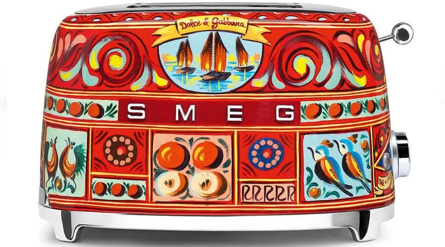 Smeg Dolce & Gabbana Broodrooster 2x2 TSF01DGEU Sicily is my love