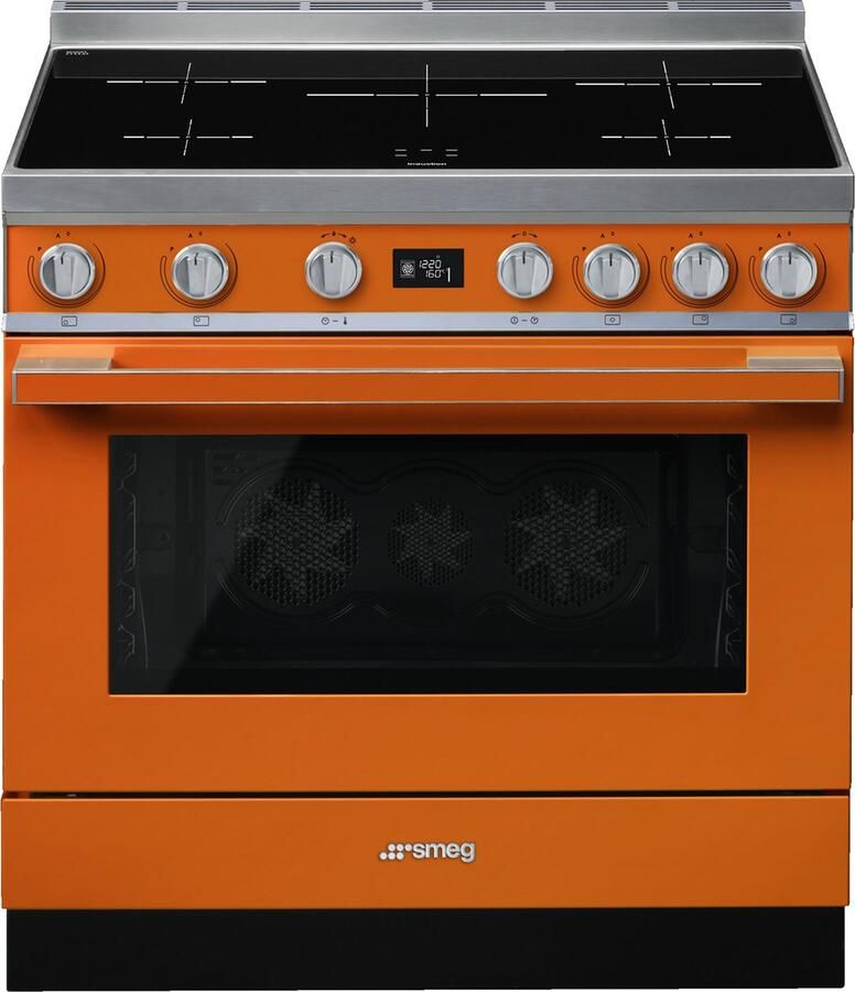 Smeg CPF9IPOR fornuis Vrijstaand fornuis Oranje Zone van inductiekookplaat A+