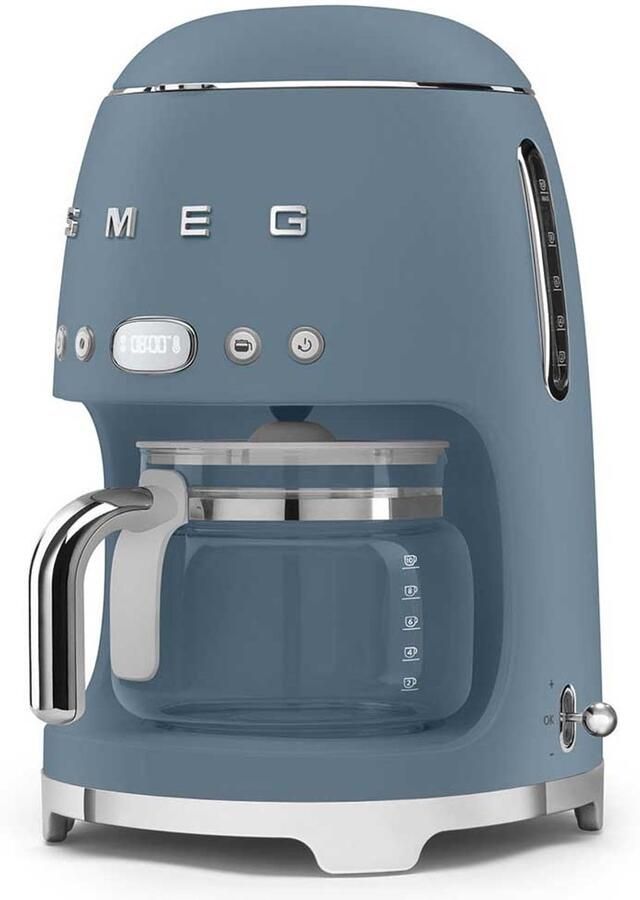 Smeg DCF02SBMEU Filterkoffiemachine Storm Blue Warmhoudfunctie