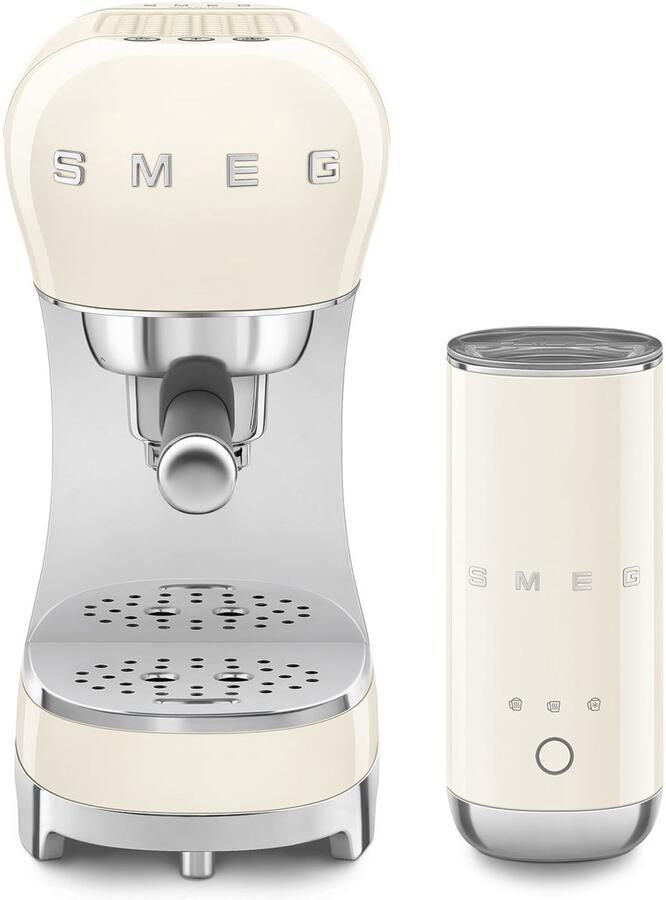 Smeg ECF12CREU Espressomachine Set – Melkopschuimer – 15 bar – Crème – 50 s Style