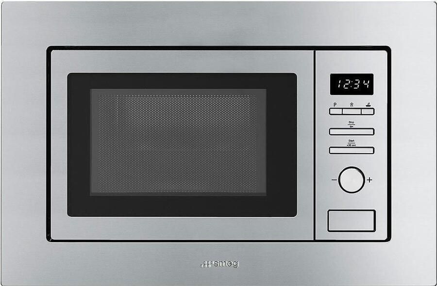 Smeg FMI020X Inbouw Magnetron Met Grill RVS 20 Liter 800 Watt Compact Inbouwmodel