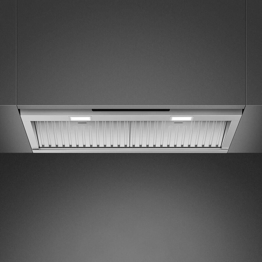 Smeg KSGT74X Inbouw Afzuigkap 75 cm RVS Geïntegreerde T Shelf Afzuigkap 603 m³ u Touch Control LED Verlichting Energieklasse A