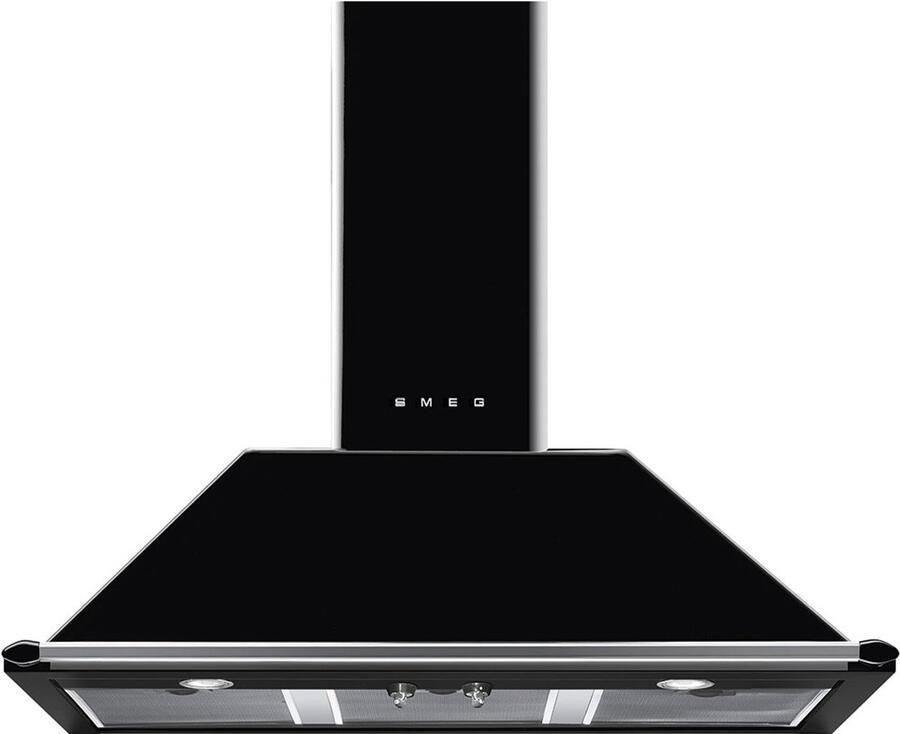 Smeg KT100BLE afzuigkap Muurmontage Zwart 787 m³ uur A