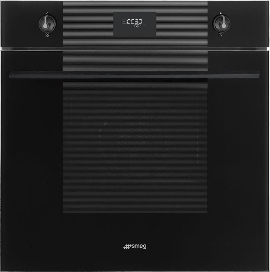 Smeg SF6101TB3 Inbouw Oven 60 cm Thermogeventileerd 70 Liter Hetelucht Vapor Clean Ever Clean Emaille Snel Voorverwarmen Energieklasse A+ Zwart