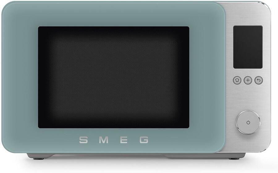 Smeg MOC02EGMEU Combi-Magnetron Air Fry Heteluchtoven & Grill 27L 2100W Inverter Technologie 25 Automatische Programma's Soft Close Collezione Mat Emerald Green