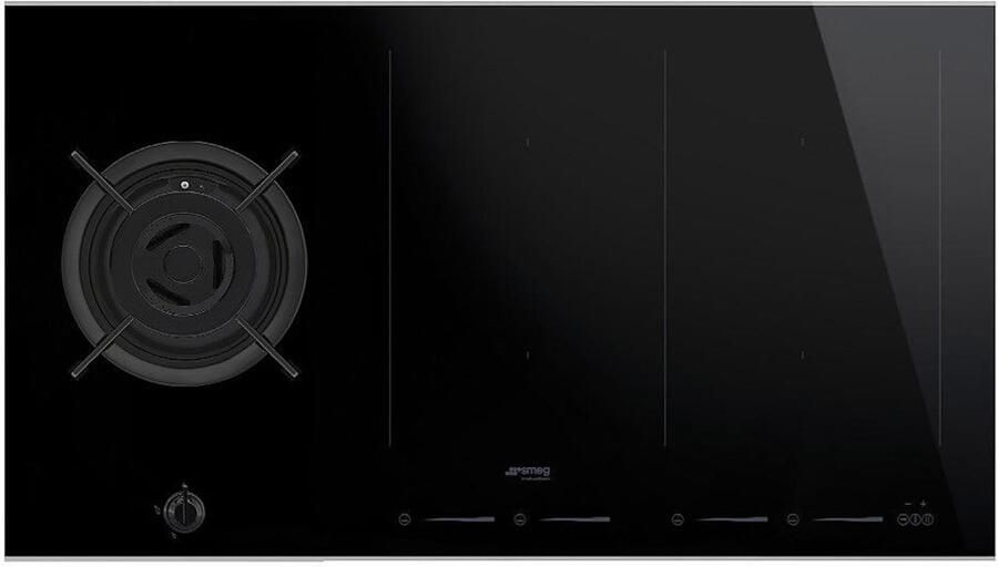 Smeg PM6912WLDXDE kookplaat Zwart Roestvrijstaal Ingebouwd Combi 5 zone(s)