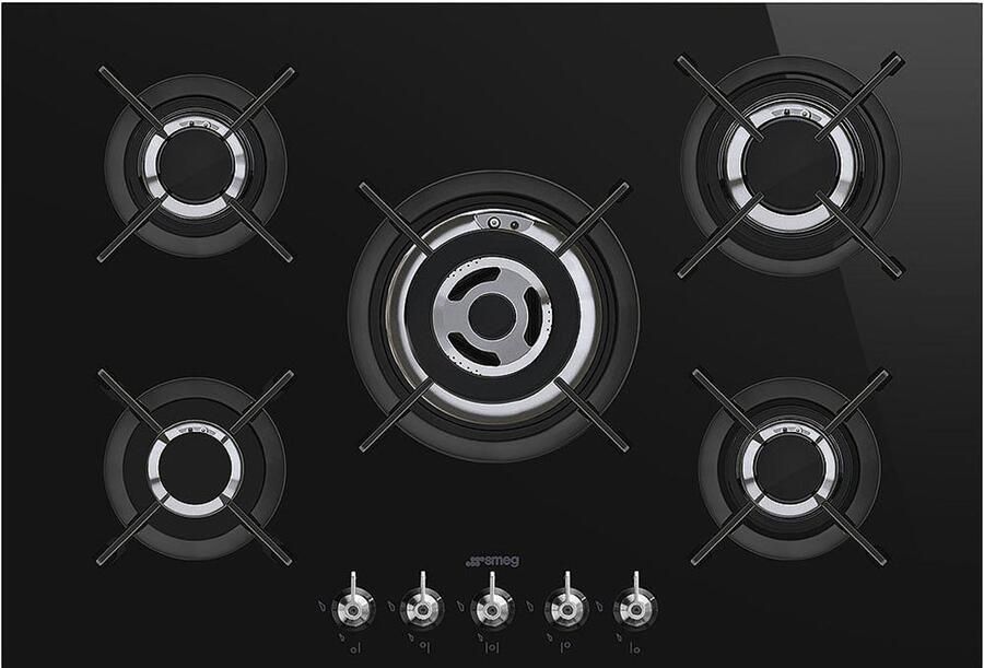 Smeg PV375CNDE kookplaat Zwart Ingebouwd 70 cm Gaskookplaat 5 zone(s)