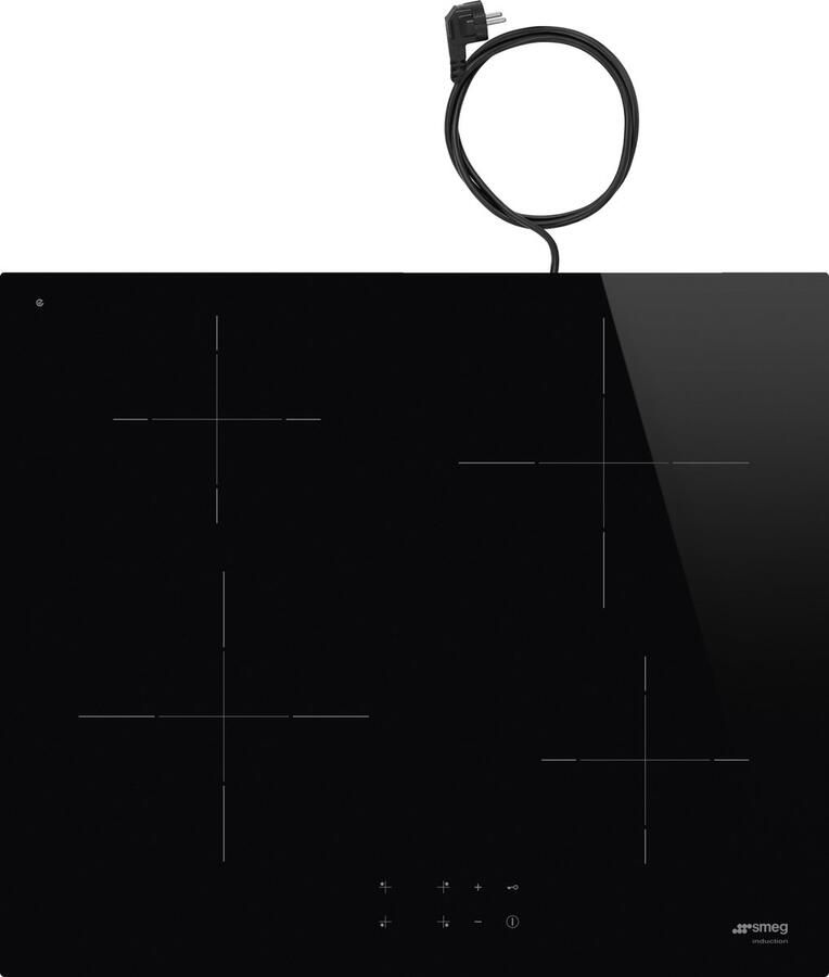 Smeg SI2641DL Inbouw inductie kookplaat Plug & Play 1-fase incl. stekker 4 kookzones