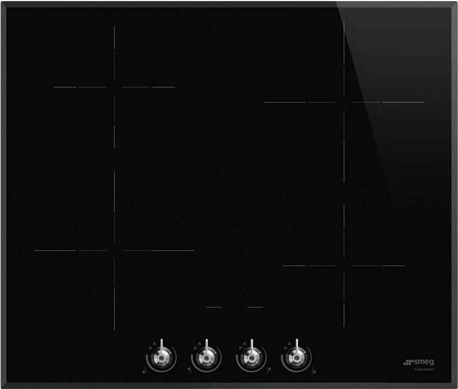 Smeg Classic SI364BM kookplaat Zwart Ingebouwd 60 cm Inductiekookplaat zones 4 zone(s)