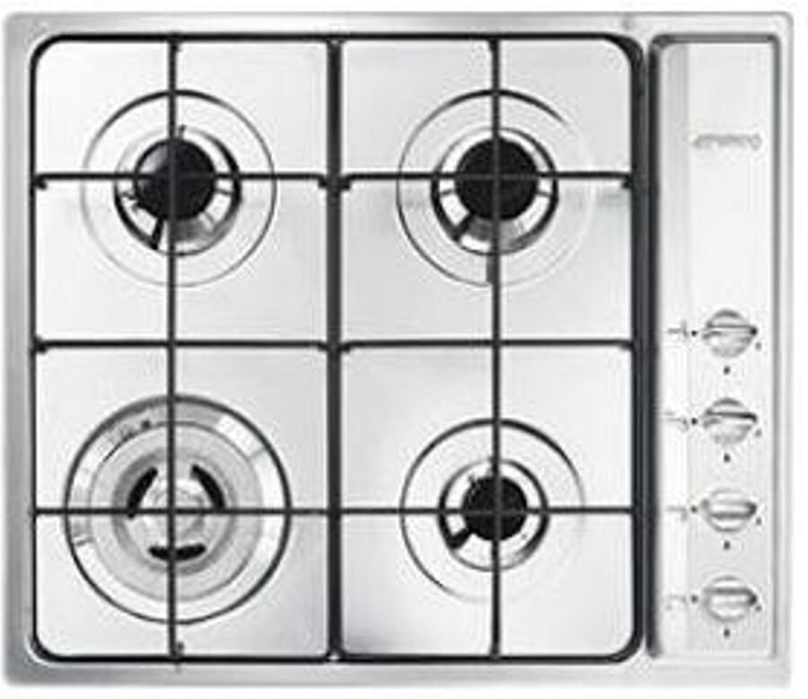 Smeg SR64S kookplaat Roestvrijstaal Ingebouwd Gaskookplaat 4 zone(s)