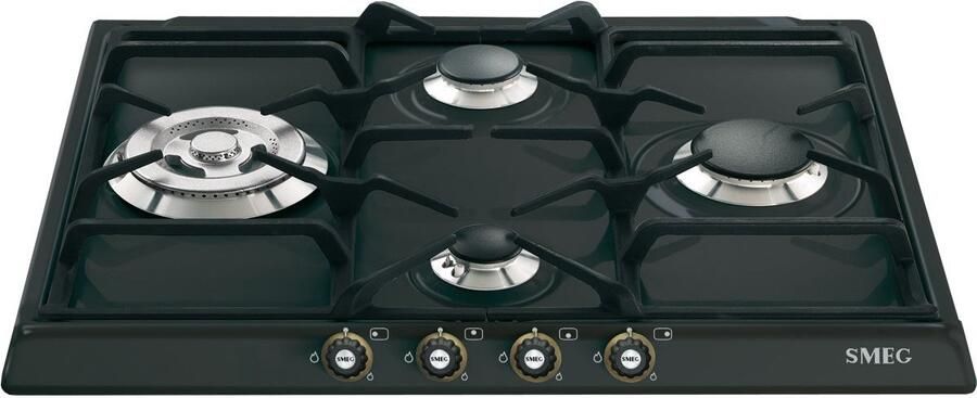Smeg SR764AOD kookplaat Antraciet Ingebouwd Gaskookplaat 4 zone(s)