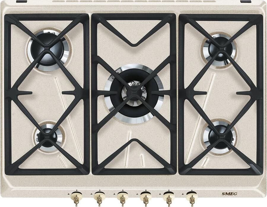 Smeg SRV876AVOGH2 kookplaat Haver Ingebouwd Gaskookplaat 5 zone(s)
