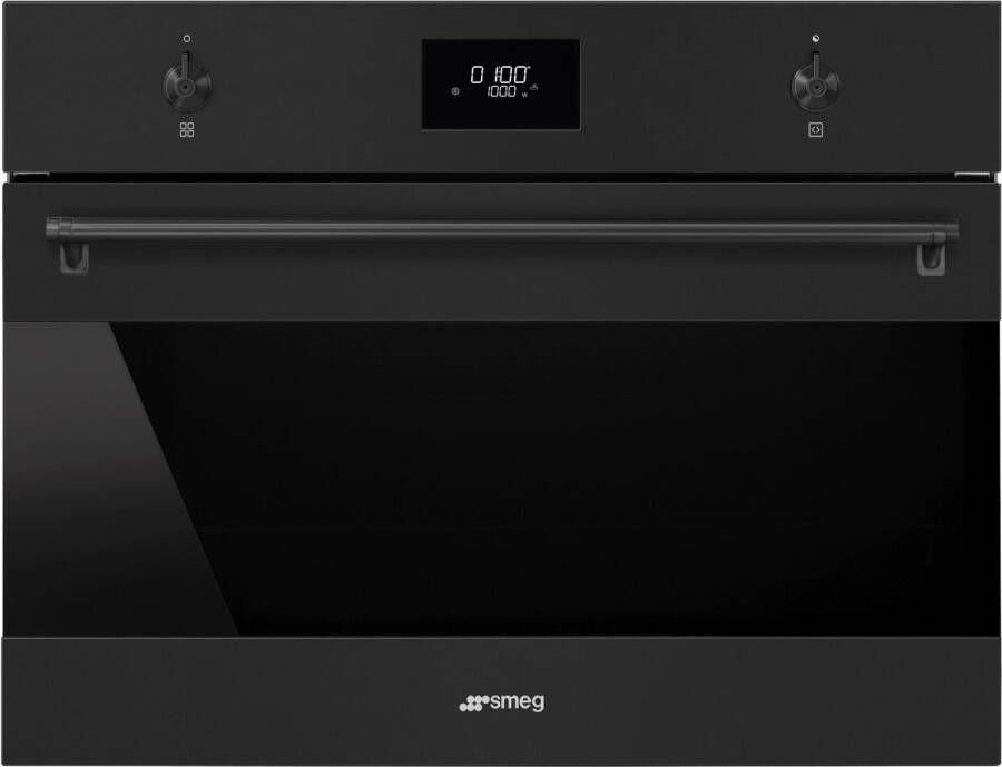 Smeg SO4301M1N Combi-oven 45 cm Classici Mat Zwart