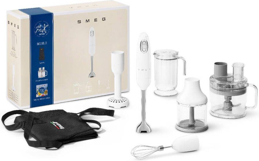 Smeg Staafmixer HBF22PBEU Pastelblauw Jaren '50 stijl Met accessoires