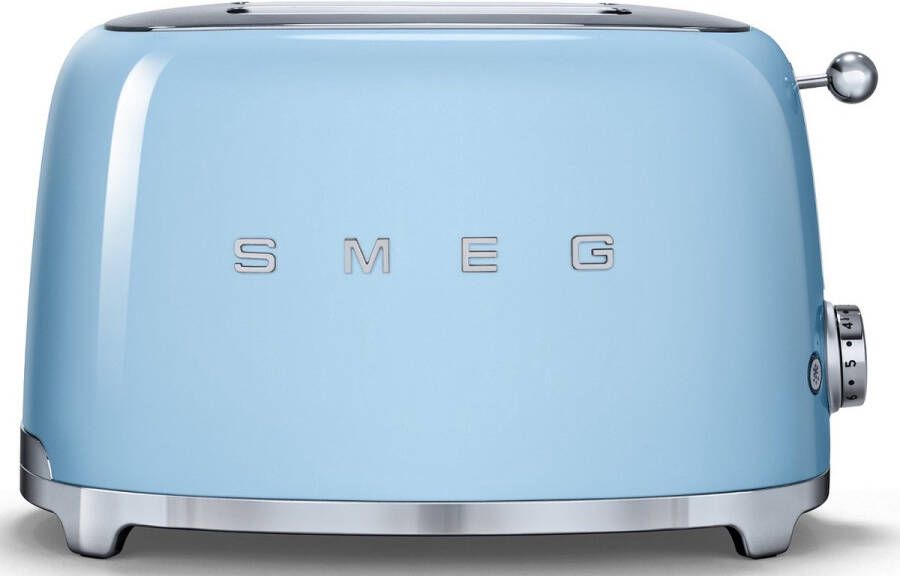 SMEG TSF01PBEU 50&apos;s style broodrooster 2X2 geschikt voor twee sneetjes brood Pastelblauw - Foto 4