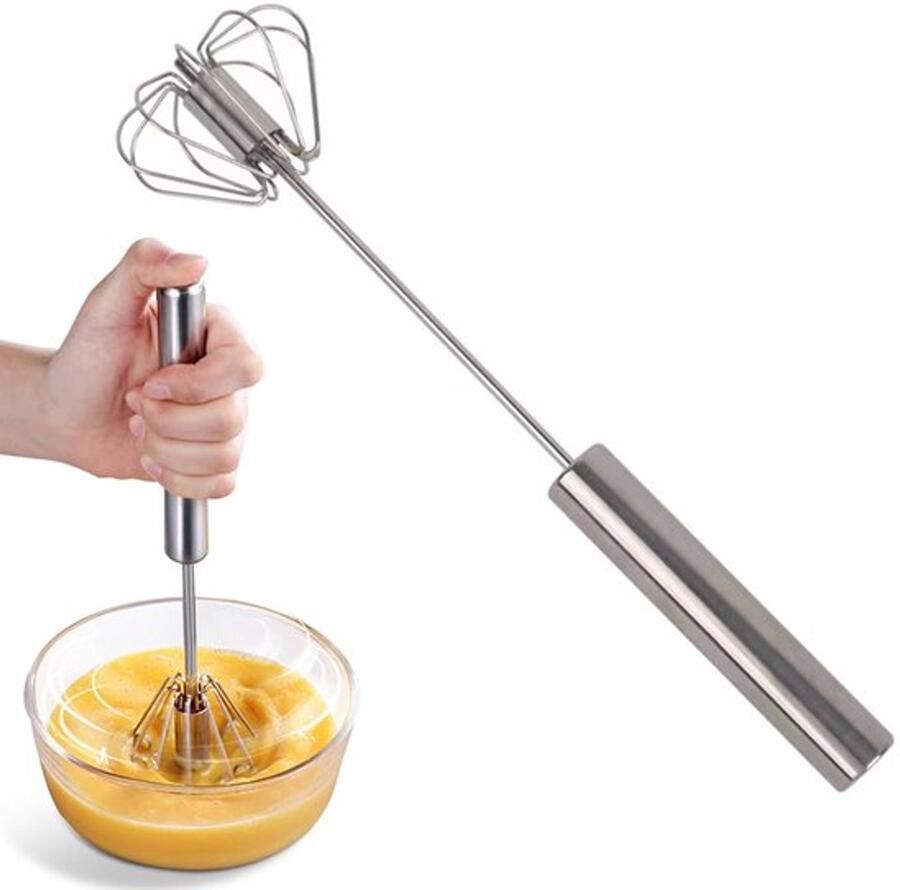 Sneeuwborstel van roestvrij staal handmixer halfautomatische garde voor het roeren eieren sauzen schuimbezem