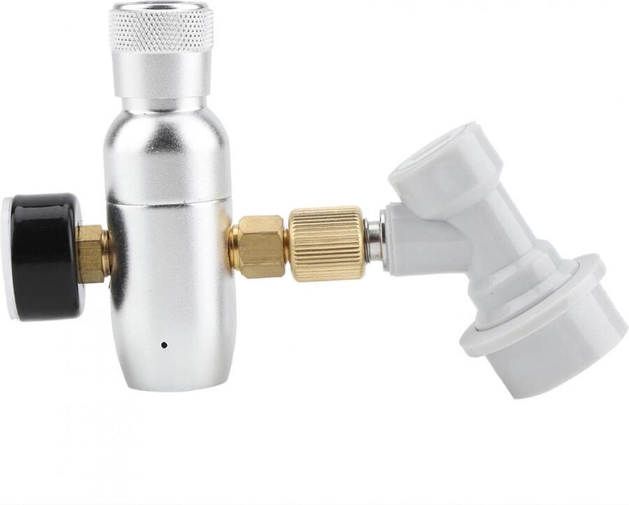 SnelShoppen CO2 Regulator Charger Set voor Biervat 16g Gasball Lock Snelle Koppeling Ideaal voor Thuisbrouwerij Multifunctioneel 0-60PSI