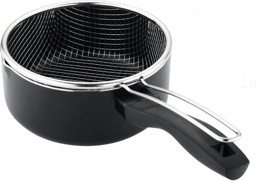 SNJY Frituurpan Friteuse Frituurketel Ø 18 cm 2 15L Zwart